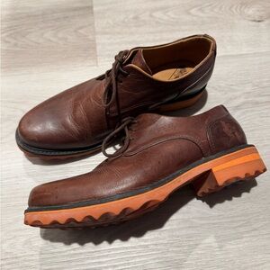 John Fluevog Brown Leather Oxford Shoes
